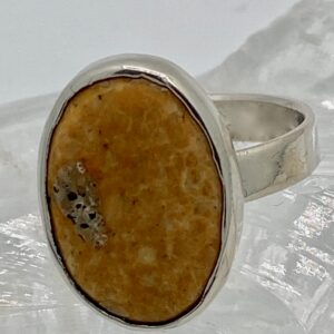 zilveren damesring met steen