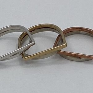combinatieringen van zilver,tombak en koper