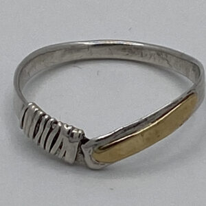 damesring zilver 925,zilverdraad en tombak