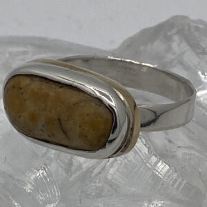 damesring zilver 925 met tombak en steen