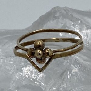 Dubbele damesring van tombak