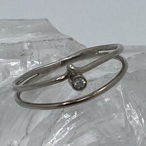 Damesring zilver 925 met zirkoon steentje