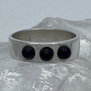Damesring zilver 925 met glasinzetjes