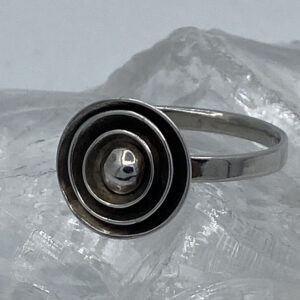 Schalenring zilver 925 met zilveren bolletje