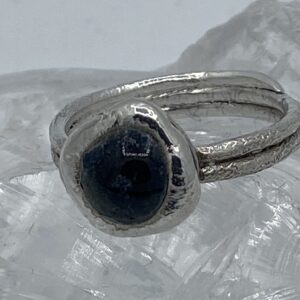 Damesring zilver 925 met glaszetting