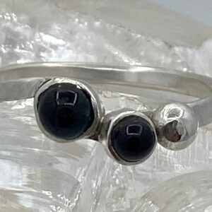 Damesring zilver 925 met glas