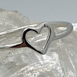 Damesring zilver 925 hartje