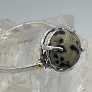 Damesring zilver 925 met steen in mooie zetting